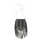 IBIZA STUDDED FRINGE BLACK
