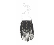 IBIZA STUDDED FRINGE BLACK
