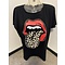 t-shirt zwart/panter