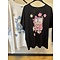 T-shirt zwart/vw roze 48