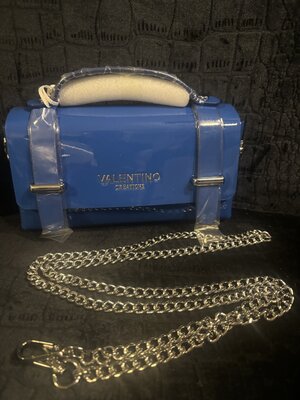Tas Valentino/ blauw/lak