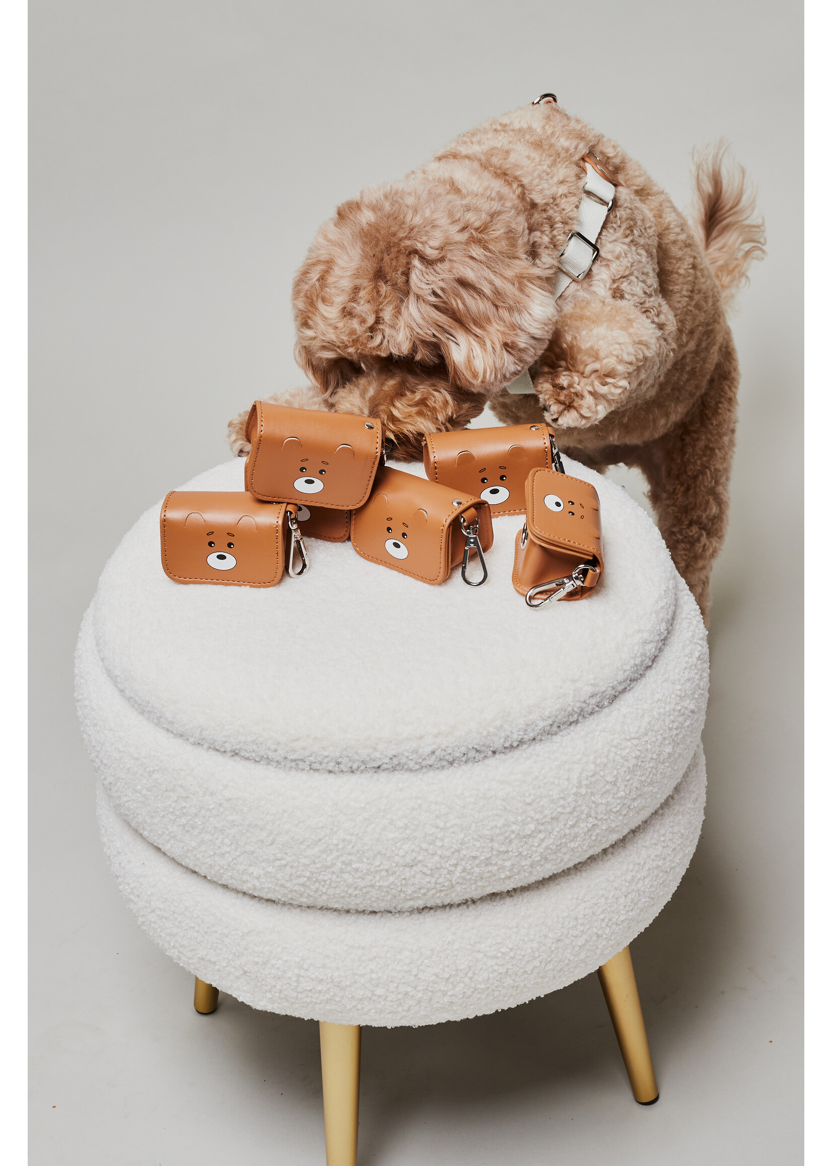 KUSAKA BEAR Poop Bag Holder - Teddy Brown