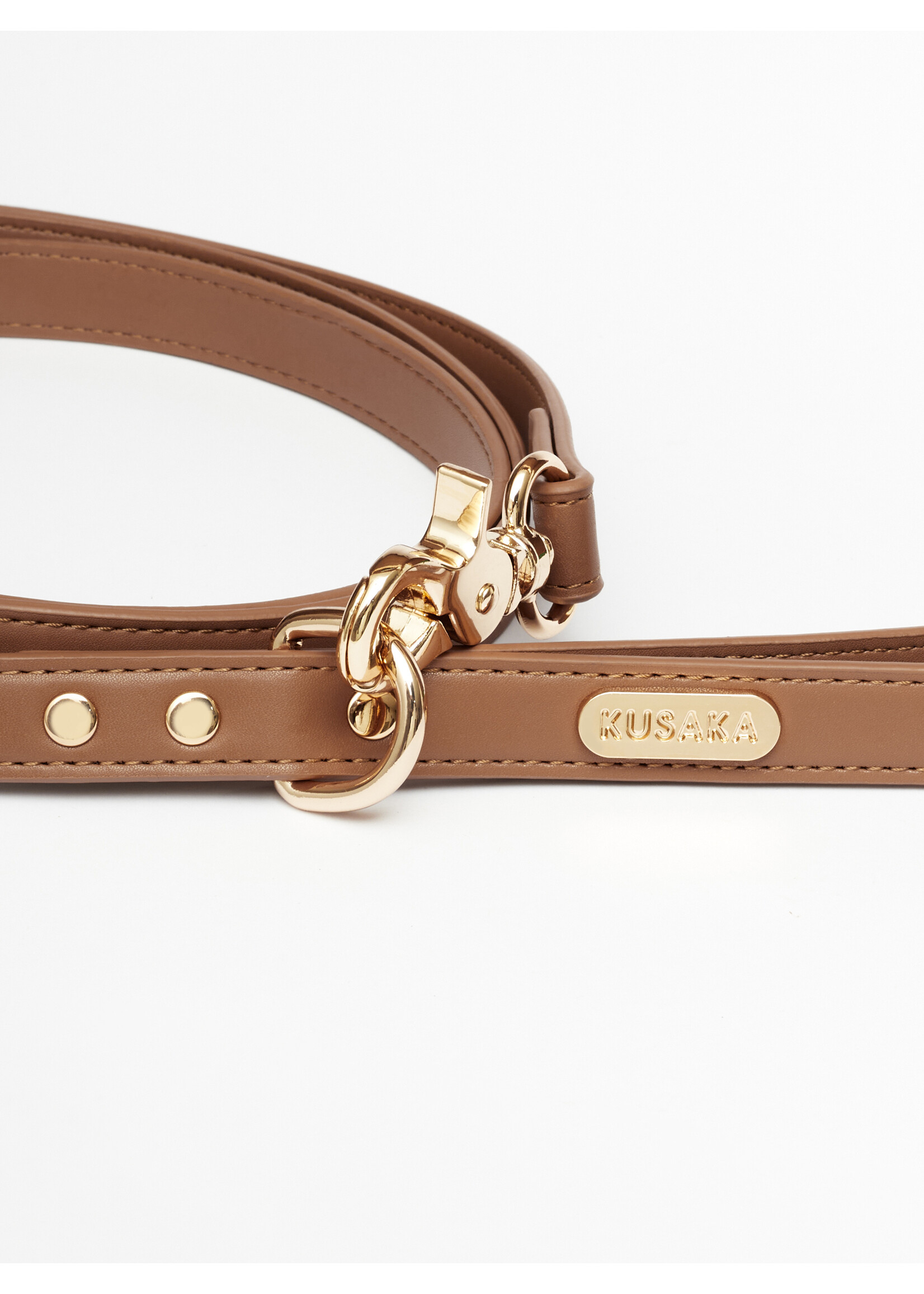 KUSAKA Classy Refined Hondenriem - Toffe bruin