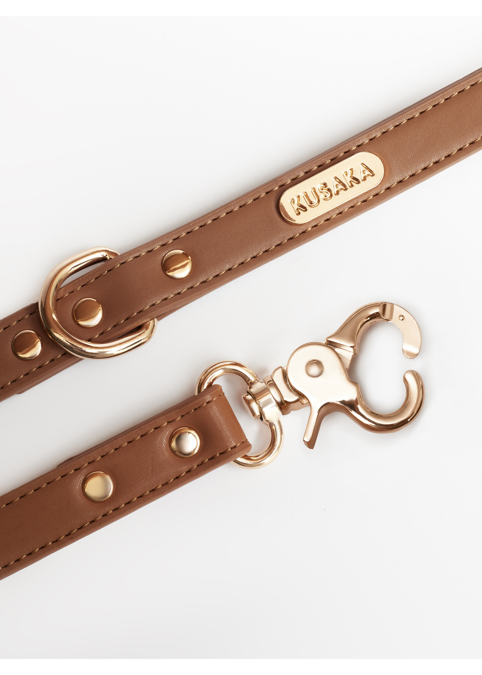 KUSAKA Classy Refined Hondenriem - Toffe bruin