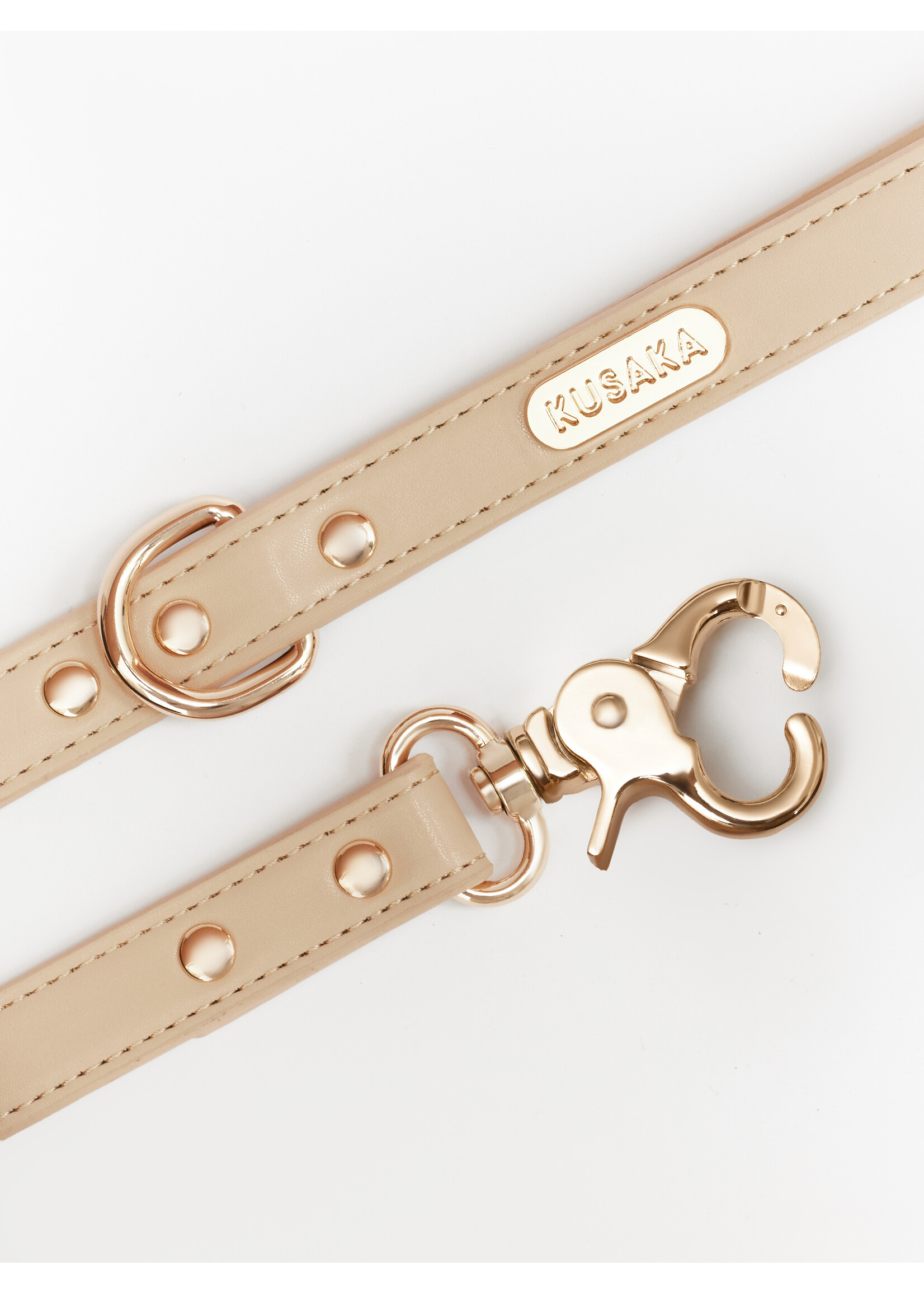 KUSAKA Classy Refined Hondenriem - Beige