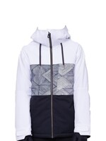 686 686 Athena Insulated Jacket White Geo Colourblock