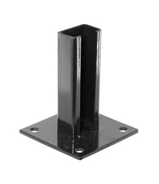 Garmix Piastra di base per pali 4 x 6 cm nero