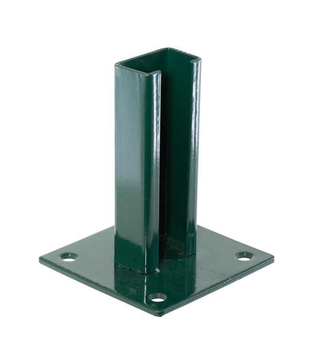 Garmix Piastra di base per pali 4 x 6 cm verde
