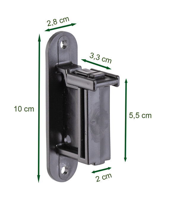 Nastro per isolatori da 20 a 40 mm con clip per uso intensivo, 100 pezzi