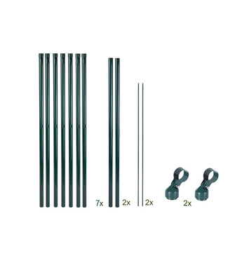 Garmix Set di pali da 125 cm per rete, 7 pezzi