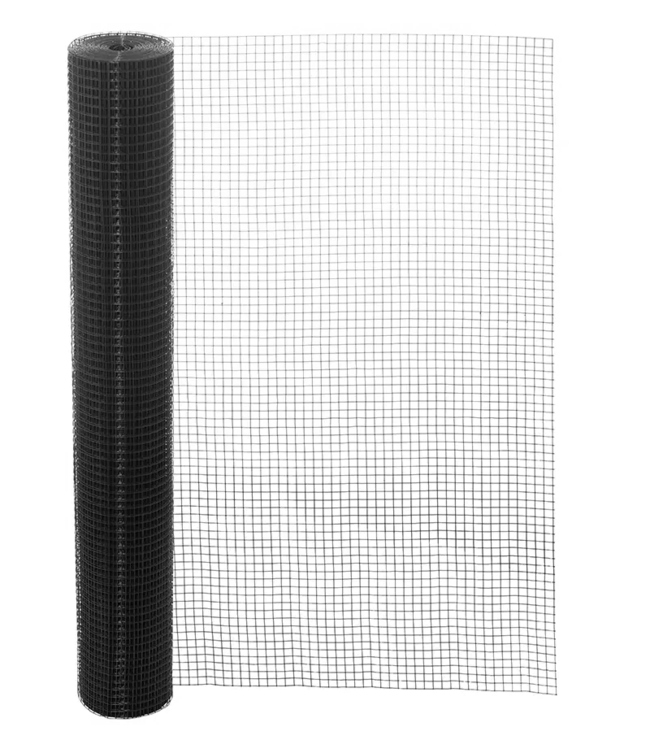 Garmix Rete da voliera 12 x 12 mm 1,05 mm 100 cm x 10 m nero