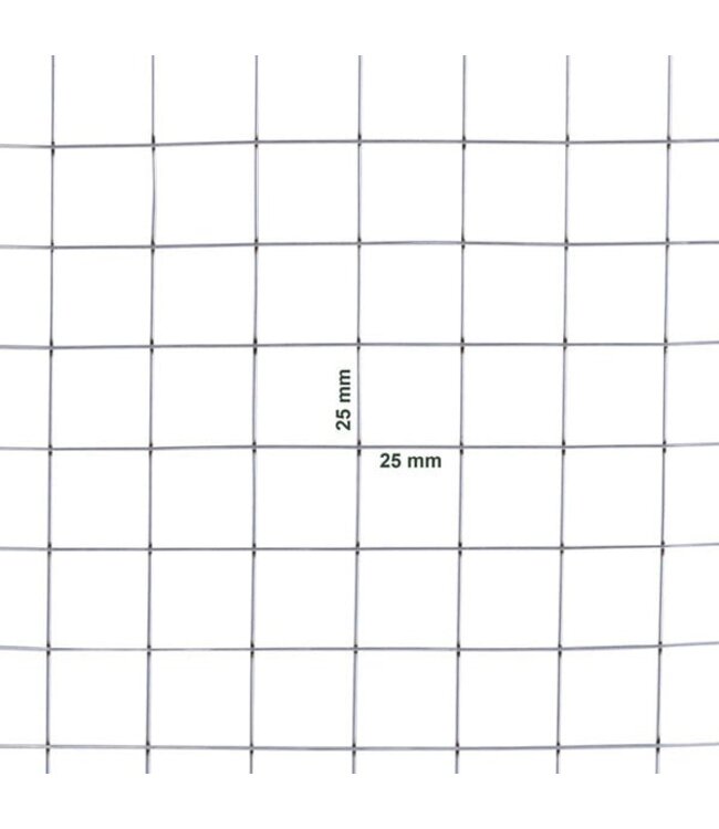 Garmix Rete da voliera 25 x 25 mm 1 mm 50 cm x 10 m Zincata