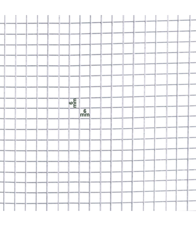 Garmix Rete contro topi 6 x 6 mm 0,65 mm 100 cm x 10 m Zincata