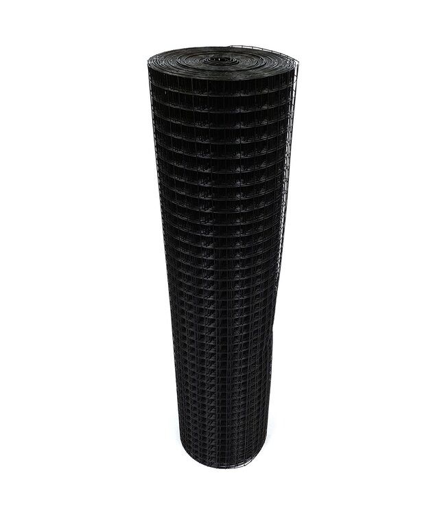 Garmix Rete da voliera 25 x 25 mm 1,45 mm 100 cm x 10 m nero