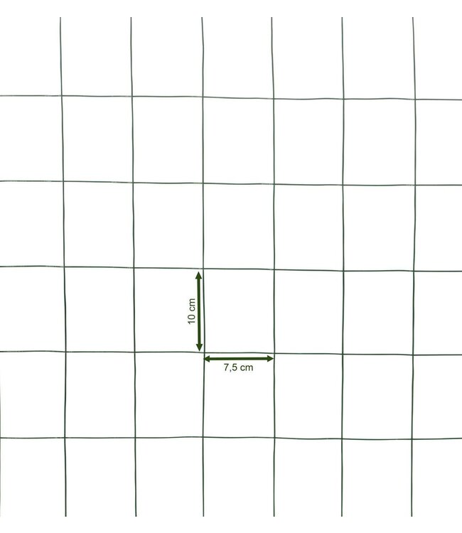 Garmix Rete da giardino verde 100 x 75 mm 150 cm 2 mm 25 m