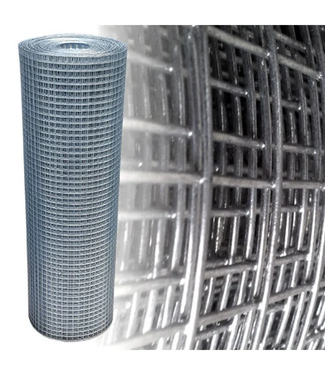 Garmix Rete da voliera 25 x 25 mm 0,75 mm 100 cm x 10 m zincata