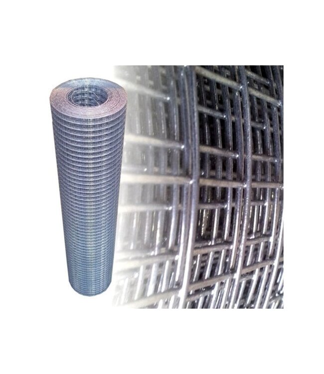 Garmix Rete da voliera 25 x 25 mm 2 mm 100 cm 10 m zincata