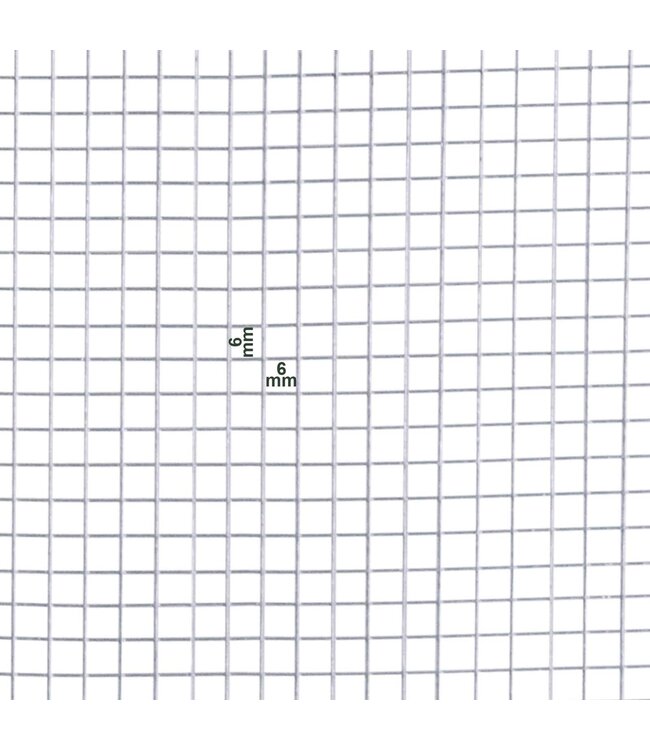 Garmix Rete contro topi 6 x 6 mm 0,65 mm 100 cm x 5 m Zincata