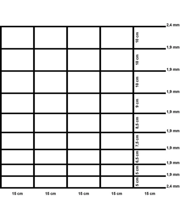MRT Rete per pecore – Rotolo 50 m / 80 cm / 11 fili, leggera