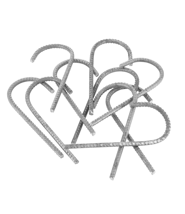 Garmix 10 picchetti di ancoraggio in acciaio 8 mm 20 cm zincata