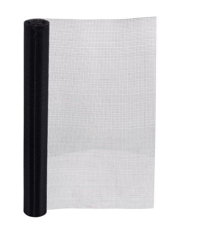 Garmix Garza per voliere 6 x 6 mm 0,70 mm 100 cm x 1 m Acciaio inossidabile rivestito in Nero