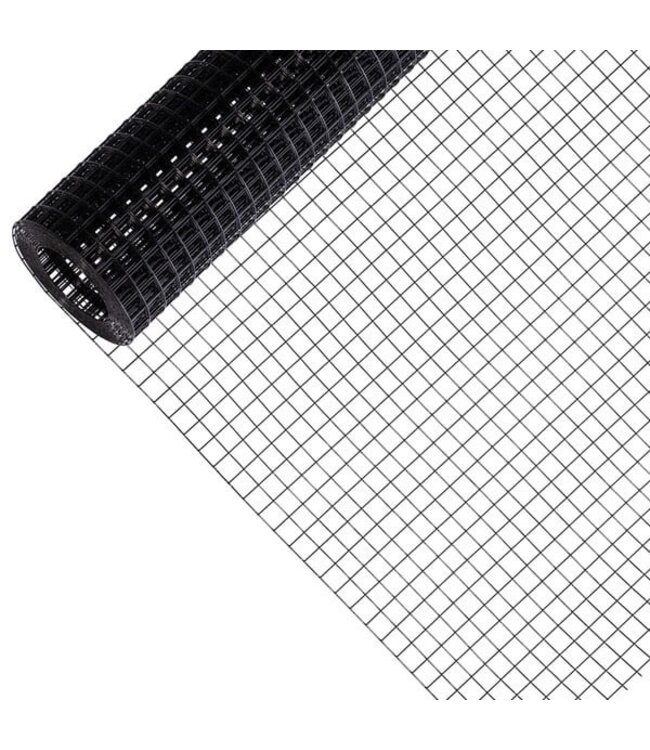 Garza per voliere 19x19mm 1,20mm 100cm x 1m Acciaio inossidabile rivestito in Nero