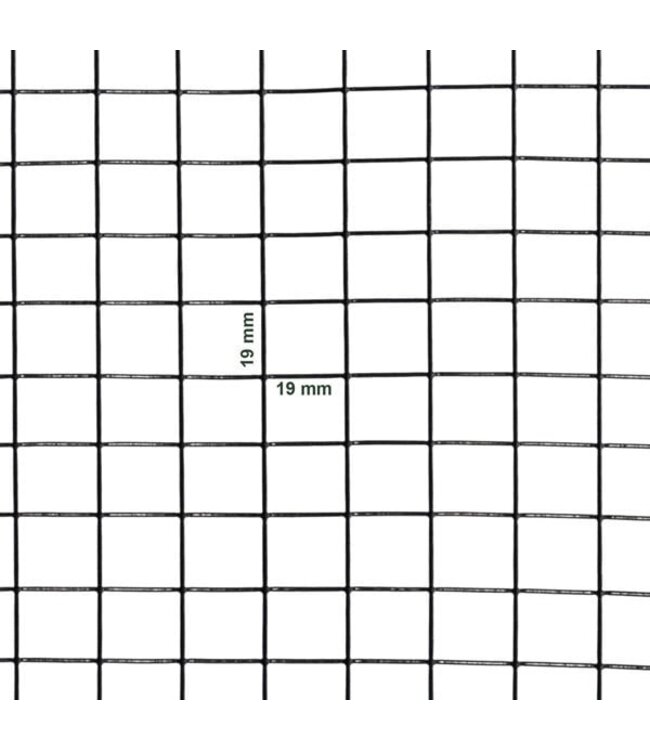 Garza per voliere 19x19mm 1,20mm 100cm x 1m Acciaio inossidabile rivestito in Nero