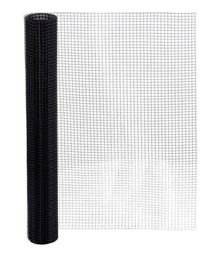 Garza per voliere 12x12mm 1,00mm 100cm x 1m Acciaio inossidabile rivestito in Nero