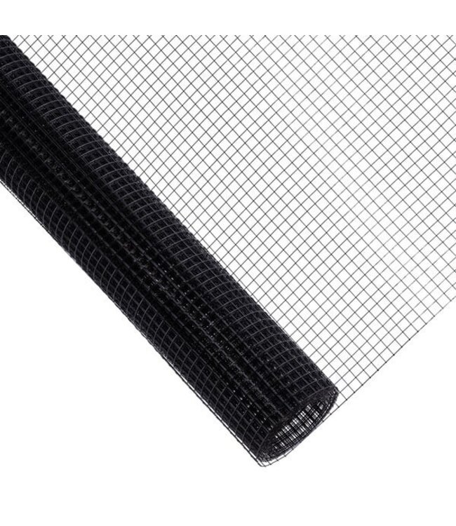 Garza per voliere 12x12mm 0,80mm 100cm x 1m Acciaio inossidabile rivestito in Nero