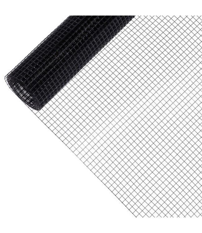 Garza per voliere 12x12mm 0,80mm 100cm x 1m Acciaio inossidabile rivestito in Nero