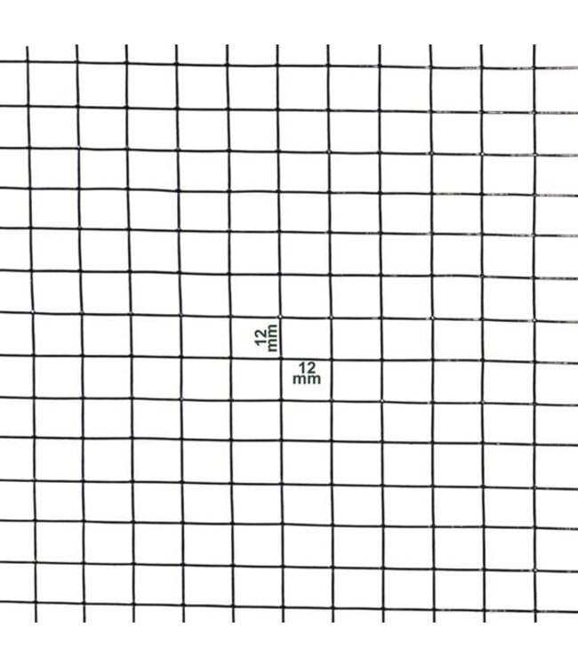 Garza per voliere 12x12mm 0,80mm 100cm x 1m Acciaio inossidabile rivestito in Nero