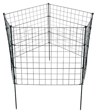 Garmix Rete da giardino Evel 11 pezzi 71x71cm 6X6cm Nero