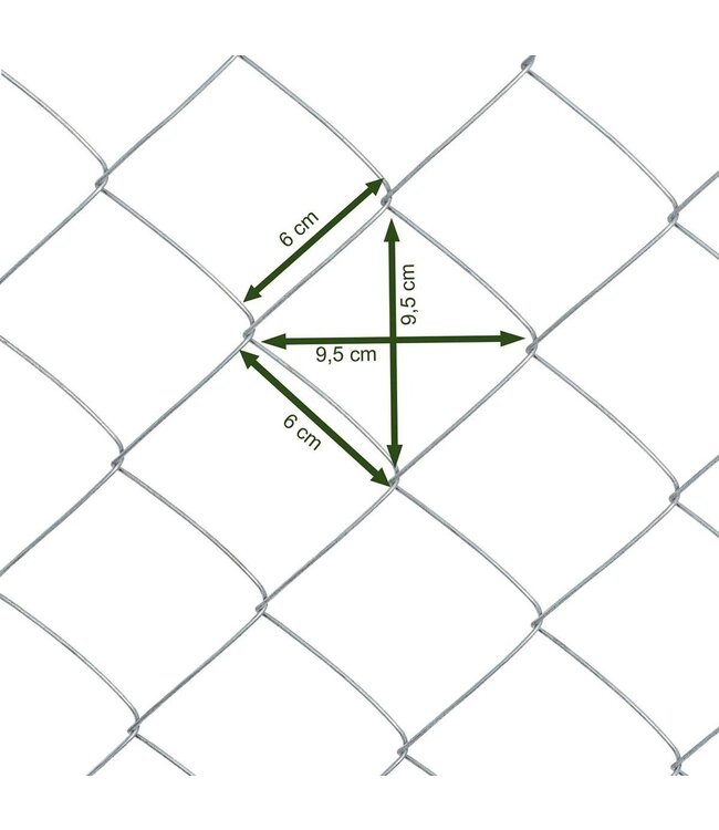 Garmix Rete romboidale 60x60mm 1,8mm 150cm 25m Zincato