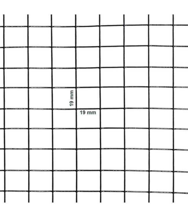 Garmix Garza per voliere 19x19mm 1,20mm 100cm x 25m Acciaio inossidabile rivestito in Nero