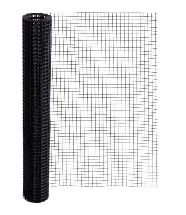 Garmix Garza per voliere 19x19mm 1,00mm 100cm x 25m Acciaio inossidabile rivestito in Nero