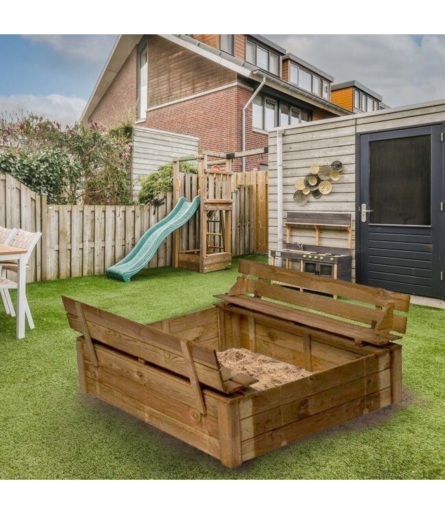 Garmix Vasca di sabbia Woody 120x120x25cm