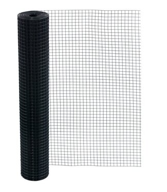 Garza per voliere 19x19mm 1,50mm 100cm x 1m Acciaio inossidabile rivestito in Nero