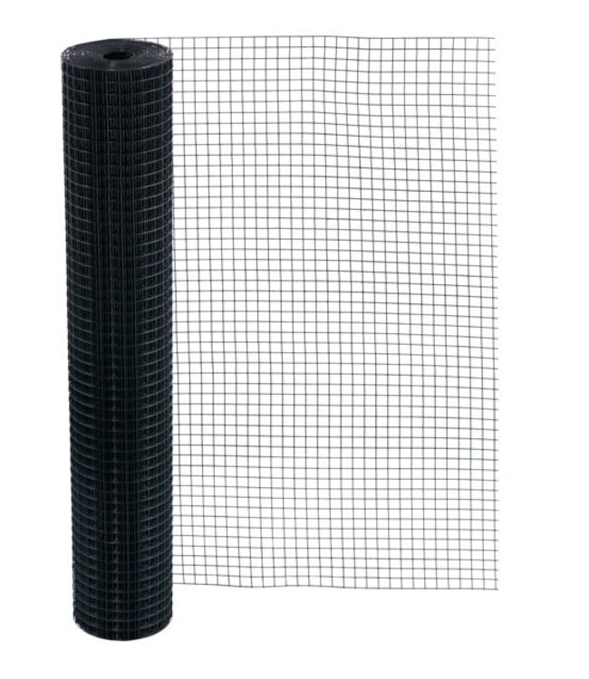 Garza per voliere 19x19mm 1,50mm 100cm x 1m Acciaio inossidabile rivestito in Nero