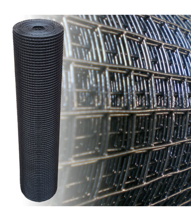 Rete per voliere 19x19mm 1,2mm 50cm 25m Nero