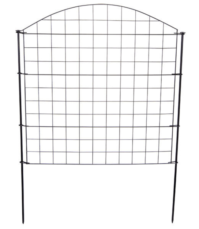 Garmix Rete convessa da giardino per laghetti 11 pezzi 71x79cm 6X6cm Nero