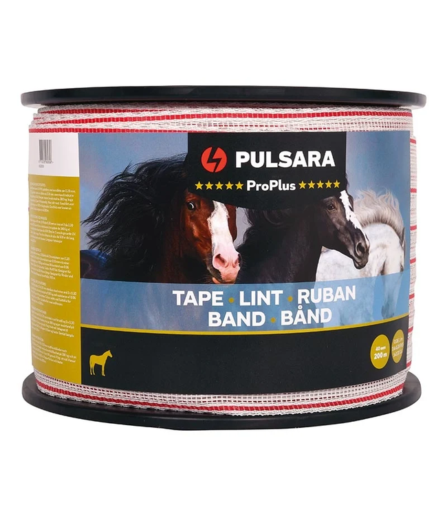 gallagher Nastro per recinzione Pro Plus 40 mm 200 m bianco/rosso
