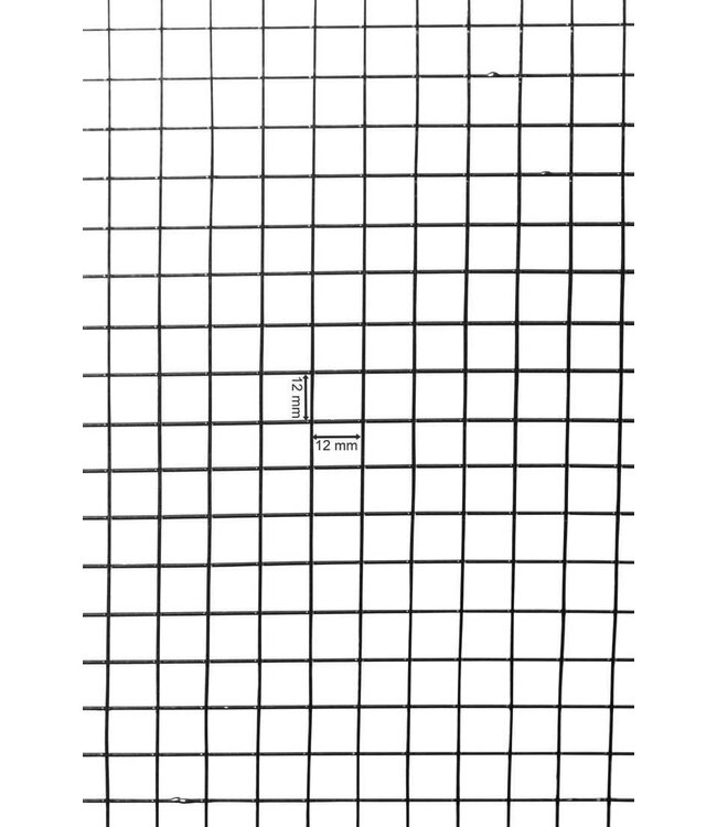 Garza per voliere 12x12mm 1,50mm 100cm x 1m Acciaio inossidabile rivestito in Nero