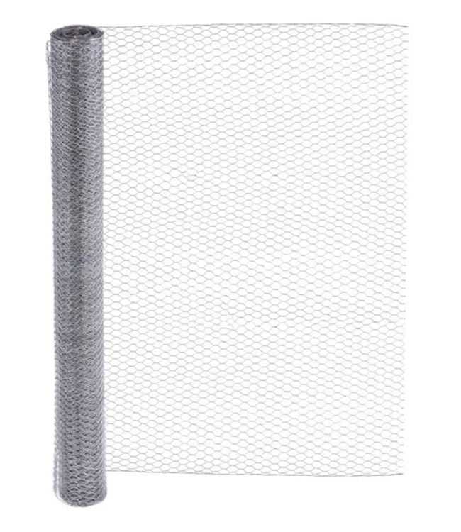 Garmix Rete per pollame 13 x 13 mm 0,7 mm 50 cm 10 m zincata