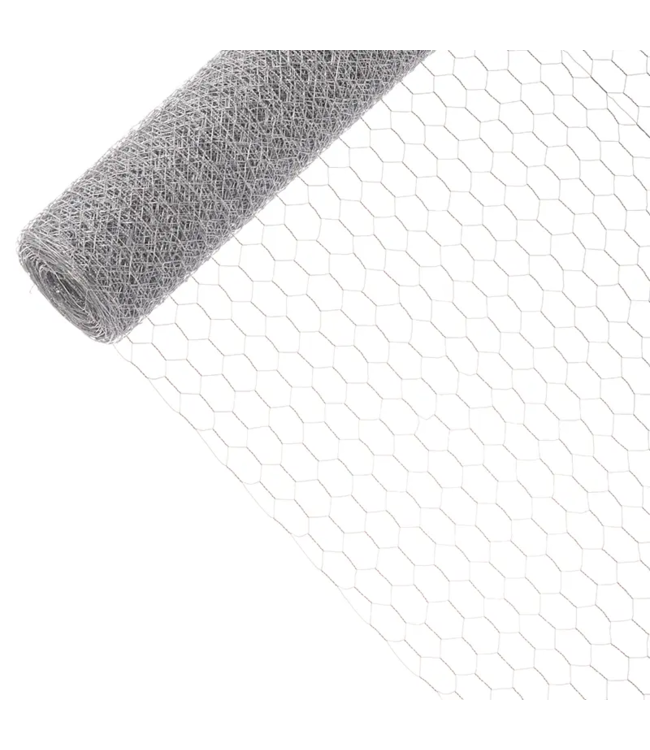 Garmix Rete per pollame 25 mm 0,80 mm 75 cm x 25 m Zincata