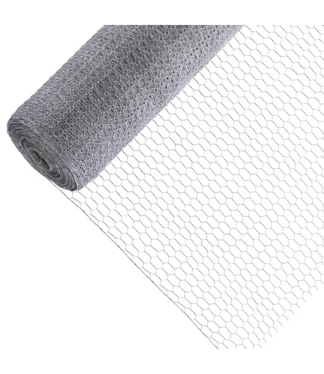 Garmix Rete per pollame 13 mm 0,70 mm 120 cm x 25 m Zincata