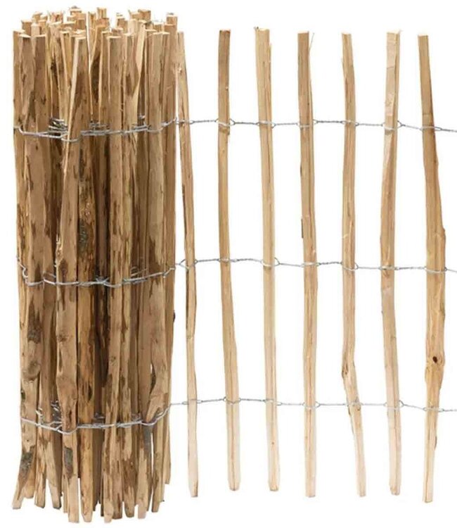 Garmix Steccato 120 cm con paletti distanziati di 7-8 cm, 5 m
