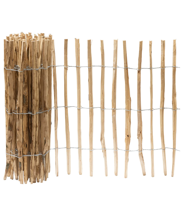 Garmix Steccato 120 cm con paletti distanziati di 7-8 cm, 5 m