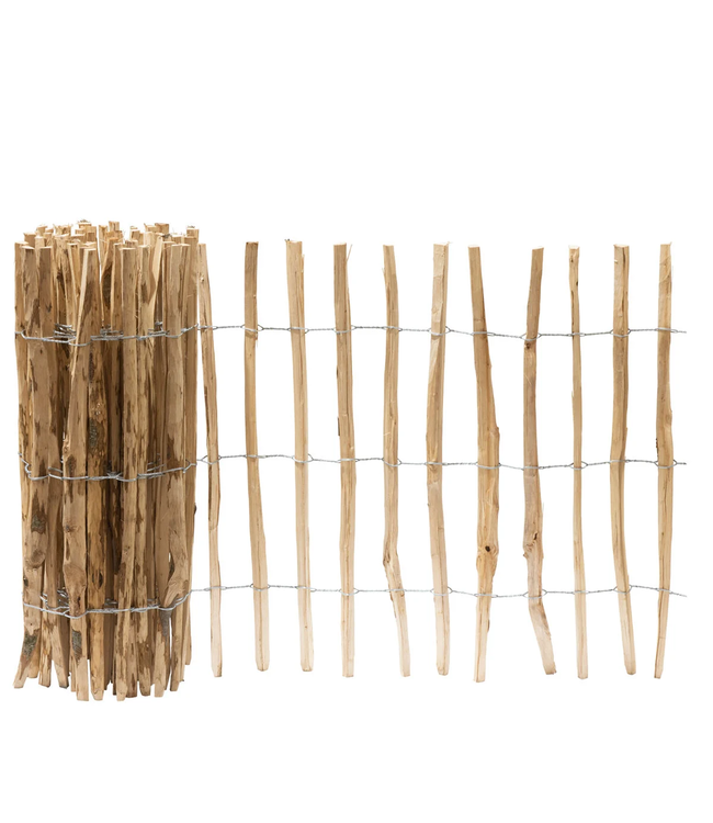 Garmix Steccato 100 cm con paletti distanziati di 7-8 cm, 5 m