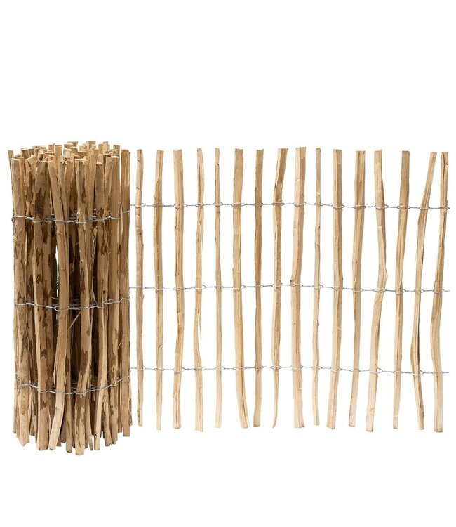 Garmix Steccato 100 cm con paletti distanziati di 4-5 cm, 5 m