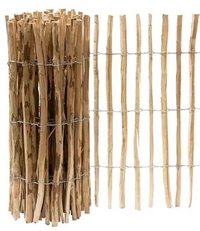 Garmix Steccato 100 cm con paletti distanziati di 4-5 cm, 5 m